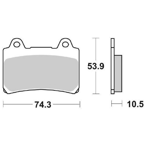 Front brake pads sbs 590hs - pads, for