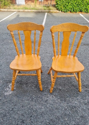 Dining chairs solid beech - 2,