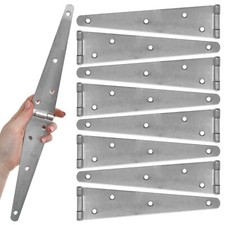 4 Pairs Strap Hinges HEAVY DUTY Large Long 8" Backflap Door Gate Barn Shed Steel