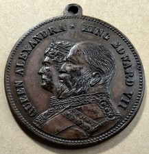 1902 KING EDWARD 7th KEVII CORONATION COMMEMORATIVE SOUVENIR MEDAL