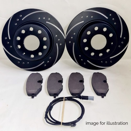 Front drilled grooved brake - front,