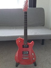 Manson MA EVO Sustainiac Red Santa Guitar With Original Strap And Case