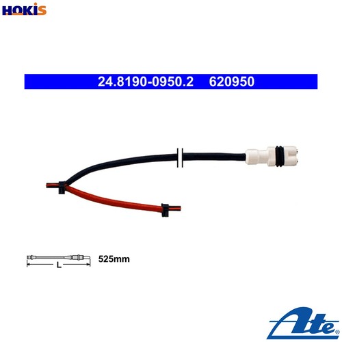 Warning contact brake pad - 2x,