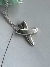 Auth Tiffany & co. Paloma Picasso Graffiti Kiss Necklace Silver 925 Length 42cm