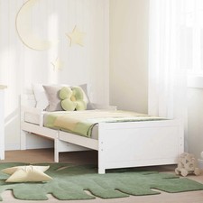 Extendable Bed Frame for Kids Other White 80 x 130 / 165 / 200 cm vidaXL