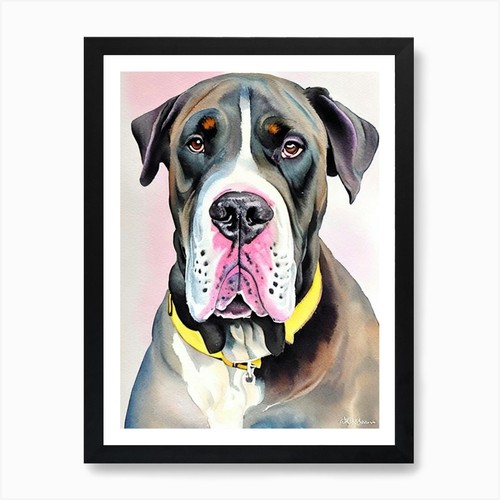 Neapolitan mastiff watercolour - neapolitan,