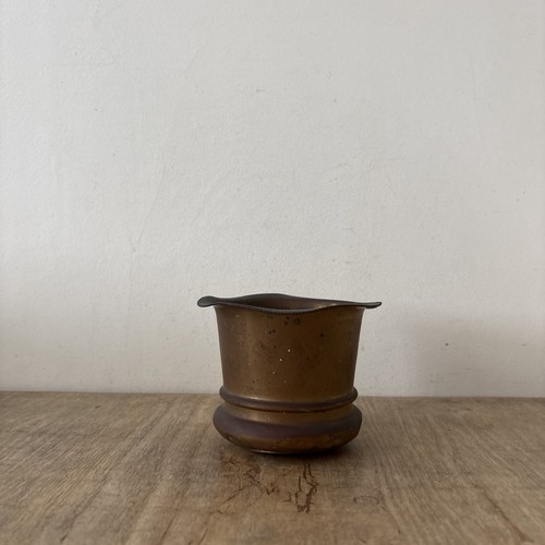 Vintage rustic brass planter - vintage,