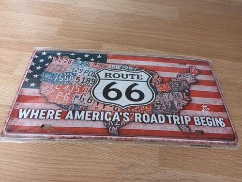 Tin sign route - tin, and