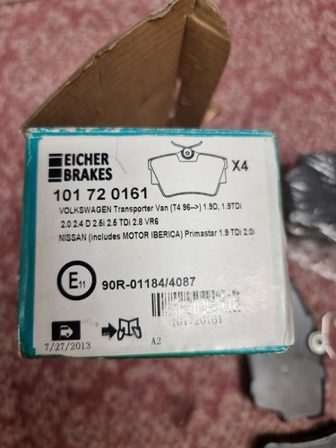 Eicher rear brake pads - , vw
