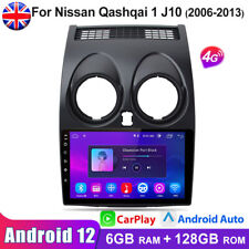 6+128GB Car Stereo Radio 4G GPS Sat Nav For Nissan Qashqai J10 2006-2013 Carplay