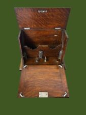Antique Victorian Campaign Desk Letter Holder Stationery Writing Box Wooden