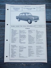 VW Type 3 1600 sedan brochure