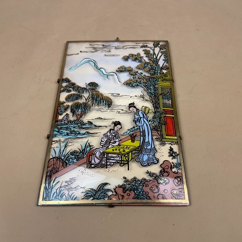 Chinese reverse glass - glass, painting