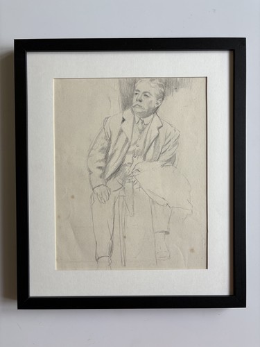 Antique framed male figure - antique,