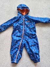 Mountain Warehouse Waterproof Puddle Rain Suit. Navy. Dinosaurs. 2 to 3 years. 
