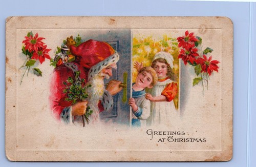 1914 christmas santa ermine - 1914,