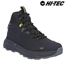 Hi-Tec Mens Fuse Trek Mid Black Green Waterproof Hiking Walking Boots UK 7 - 13