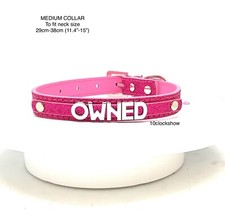 Bdsm dark pink Custom collar