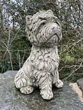 West Highland Terrier Dog Stone Statue | Westie Outdoor Garden Ornament Puppy