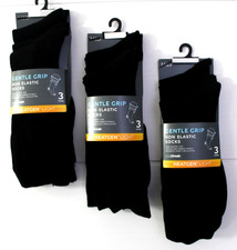 Ex M&S Mens 3, 6, 9 Pairs Gentle Grip Non Elastic Socks Heatgen Light ~Size 9-12