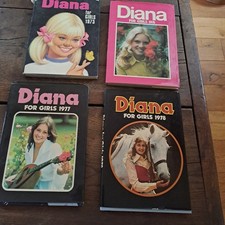 4 WONDERFUL SELECTION OF DIANA FOR GIRLS ANNUALS   HARDBACK.  1973 76, 77,78