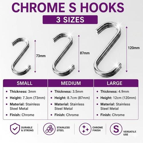 Hooks stainless steel - s,