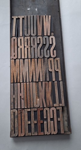 Vintage wooden letterpress - wooden,