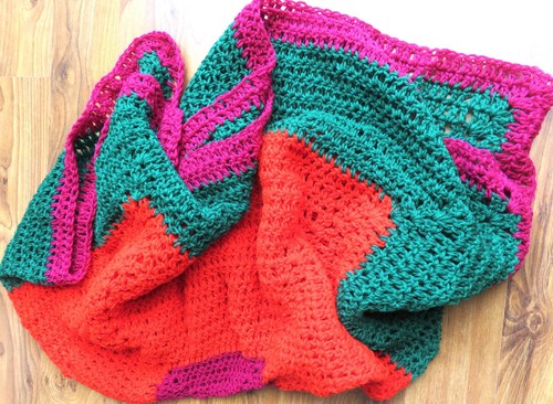 Hand crochet small blanket - small,