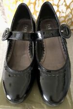 HOTTER CHARLESTON Black Patent Leather Mary Jane SHOES SIZE 4.5 Standard Dance