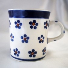 Polish Pottery Handmade Blue &