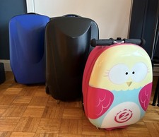 Set of 3 Scooter Suitcases, 2-in-1 Ride On, Kids & Adults, Travel (RRP £300+) 