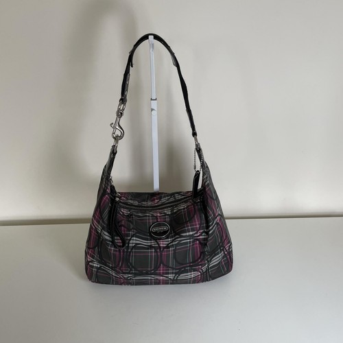 Coach slouch hobo - coach, tartan