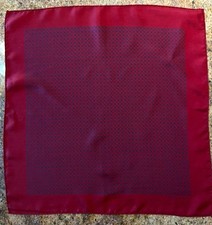 Vintage Hermes Red Silk Pocket