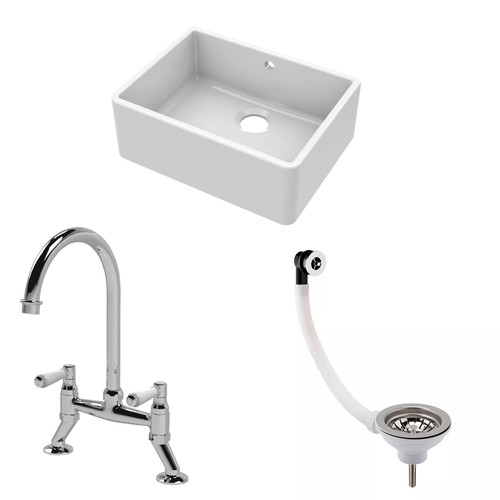 Traditional fireclay kitchen - traditional,
