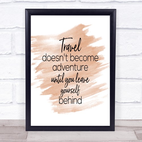 Travel quote print watercolour - travel,