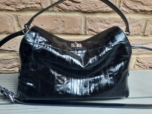 Handbag cracked patent - handbag,