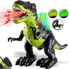 Remote Control Dinosaur Toy Walking Roaring Spray T-Rex for Kids Birthday Gift