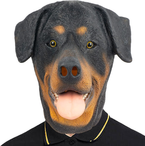 Rottweiler mask dog head - rottweiler,