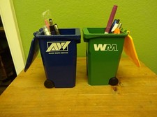 ALLIED WASTE & WASTE MANAGEMENT GARBAGE TRUCK MINI REPLICA TRASH BIN