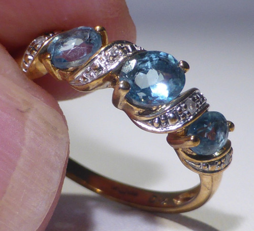 9ct gold ring tanzanite - 9ct,