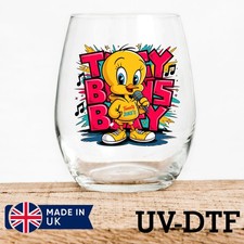 Tweety 8pcs UV DTF Stickers - Glass Laptop Tumbler Cup bd436