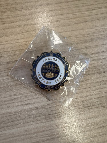 Aslef year membership badge - 15,