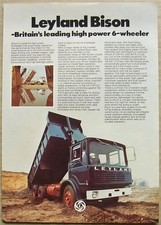 LEYLAND BISON Commercial Tipper Sales Specification Leaflet c1977 #1532