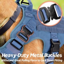 rabbitgoo Military Tactical Dog Harness with Handle No-pull Metal Dog Vest
