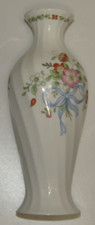 Wedgwood Made in England Ribbon Cascade bone china 8" / 20cm high tall vase