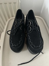 Ladies Brothel Creepers Black Size 8