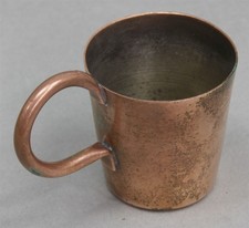 British Royal Navy Copper 1/2 Gill Half Grog Rum Shot 1/8 Pint Measure Cup