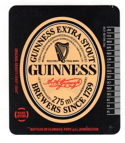 Beer label eldridge pope - beer, label: