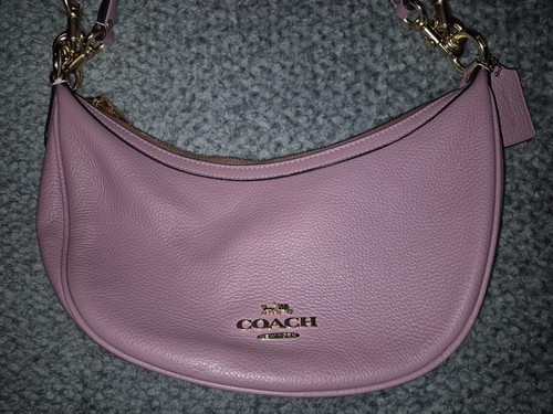 Coach pink pebbled crescent - coach,