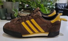 ADIDAS SANTIAGO ORIGINALS. MENS SIZE 7 UK TRAINERS. BROWN/YELL 🟪VINTAGE 2002🟪